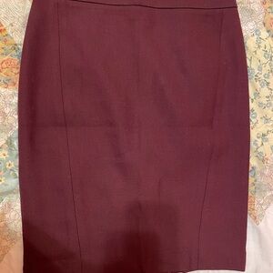 LOFT Rich Burgundy Pencil Skirt